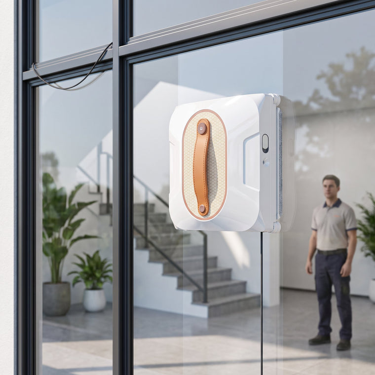 EVOMAID S3 Ultra im Einsatz an einer Glasfläche – Anwendungsbereich Hausverwaltungen